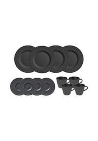Villeroy & Boch Kaffeeservice Manufacture Rock 12er Set schwarz - MANUFACTURE ROCK - schwarz