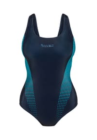 ALEX - Badeanzug, Kreuzträger, für Damen - E407/ SKYCAPT/BLUE