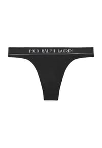 POLO RALPH LAUREN - Polo Essentials Tanga, Logo-Bund, einfarbig, für Damen - 004 ONYX