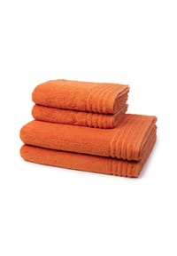 VOSSEN® 2 X Handtuch 2 X Duschtuch im Set Vienna Style Supersoft - Vienna Style Supersoft - Apricot