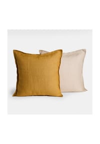 LOBERON - Kissenhülle 2er Set Orsavine creme/gelb - creme/gelb