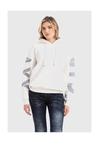 CIPO & BAXX® - Sweatshirts HOODIE SWEATSHIRT modisches Design mit hohem Tragekomfort - ECRU