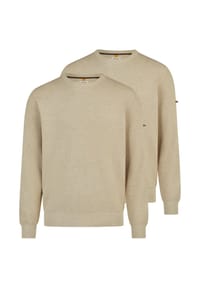 redmond - Pullover 2er Pack Basic - Beige