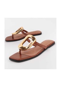 NYREX - Flache Sandale Mirea5 Braun - braun