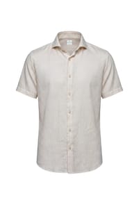 Vercate - Leinenhemd, Kurzarm, beige - Beige