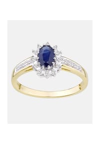 Diamant L'eternel - Cluster Ring, mit Diamant, 375 Gelbgold - gold