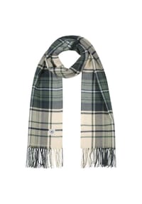 LERROS - Karierter Webschal aus robustem Mischgewebe - CEDAR GREEN
