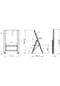 WENKO® Klapptrittleiter, Alu-Design, 2-stufig, rutschfest Bild 5
