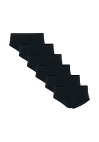 adidas - Damen Slips, 6er Pack - Sport Active Light Flex, Hipster, Unterwäsche, Logo, einfarbig - Schwarz