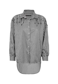 CIPO & BAXX® - Bluse WH122 leicht oversized Passform und verlängertem Rücken - BLACK