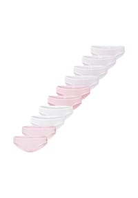SCHIESSER - Slip 10er Pack Kids Girls 95/5 Organic Cotton - Weiß/Rosa-911