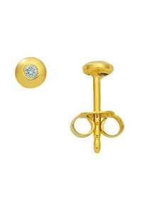 Adelia's - Adelia's Damen Solitär Ohrstecker Ohrringe 585 Gold ( 14K ) mit 2 Brillanten ( 0,05 ct ) - gold
