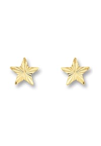 ONE ELEMENT - Stern Ohrringe Ohrstecker aus 333 Gelbgold - gold