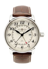 ZEPPELIN - LZ127 GRAF ZEPPELIN Herrenuhr "7642-5" - SILBER/BRAUN