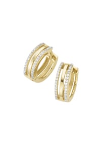 Luigi Merano® - Creolen durchbrochen mit Zirkonia, Gold 375 - gold