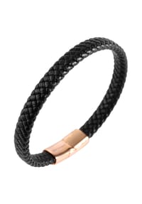 Adelia's Bold Style - Armband – Textilarmband aus Leder 20 cm - schwarz