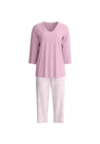CALIDA - Capri-Pyjama Flower Nights, V-Ausschnitt, für Damen - 220 PEACH ROSE