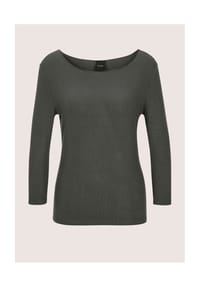 MADELEINE - Elegantes Glanzshirt mit Viskose-Stretch - bleigrau