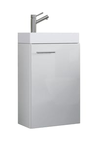 VCM. - 2-tlg Set | Waschplatz für Gäste WC | Gästebad | Waschtisch | Badezimmer Set - Slito - Honig-Eiche