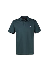 LERROS - Poloshirt in trendigen Farben mit Flachstrickkragen - CEDAR GREEN