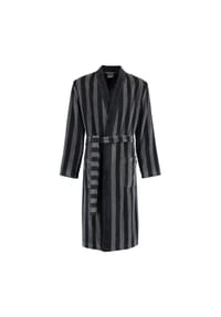 Cawö - Bademäntel Herren Kimono Streifen 2612 schwarz - 97 - schwarz