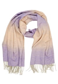 collezione alessandro® - Winterschal Melbalila in hellem lila und pfirsich, Made in Italy - lila