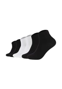 JOOP! - Unisex Quarter-Socken, 6er Pack - Premium Essential Organic Cotton Quarter, Logo, einfarbig - 2xSchwarz/Anthrazit meliert
