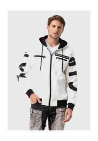 CIPO & BAXX® - Sweatjacken mit Ärmel- und Rückenprint - BLACK