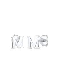 elli. - Ohrringe Stecker Buchstabe M Initialen Minimal 925 Silber - Gold