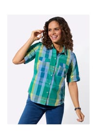 Witt - Karo-Bluse - smaragd-bleu-kariert