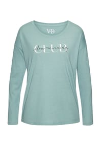vivance dreams - Langarmshirt Cozy Dreams, Single-Jersey, für Damen - 12 BLUE