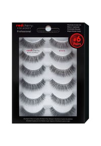 red cherry EYELASHES - Bandwimpern 747 S - 6 Pairs - schwarz