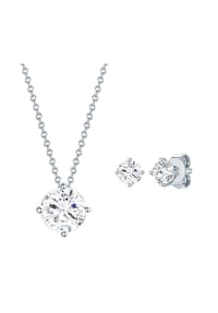 Rafaela Donata - Damen Set (Kette+Ohrringe)  aus 925/- Sterling Silber in Silber mit verziert mit Kristallen von Swarovski® - silber