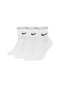 NIKE - Unisex 3er Pack Sportsocken - Everyday, Cotton Lightweight Crew, einfarbig - Schwarz