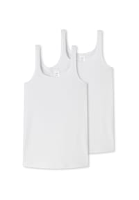 SCHIESSER - Unterhemd / Top 2er Pack Teens Girls 95/5 Organic Cotton - Weiß