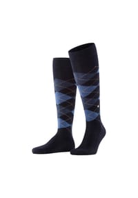 Burlington - Preston Kniestrümpfe, Argyle-Muster, Burlington-Clip, für Herren - BLACK-SAHARA