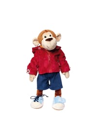 sigikid® - Lerntier Plüschtier zum An- und Ausziehen ,  für Kleinkinder und Kinder - rot