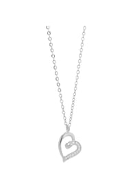 Adelia's Heart Collection - Halskette mit Anhänger – Herz aus 925 Silber - silber