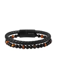 Adelia's - Herren Armband aus Edelstahl 21 cm - schwarz