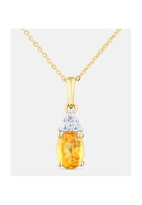 Diamant L'eternel - Kette mit Anhänger, mit Citrin, 375 Gelbgold - gold