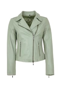 FREAKY NATION® - Damen Lederjacke Lammnappa jade grün - hellgrün