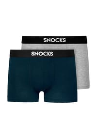 SNOCKS - Pants, 2er-Pack, Logo-Bund, für Herren - 258 NAVY/BLACK