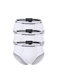 EMPORIO ARMANI - Herren Slips, 3er Pack - CORE LOGOBAND, Briefs, Stretch Cotton - Blau