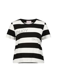 BETTY BARCLAY - Ringelshirt mit Tunnelzug - Khaki/Cream