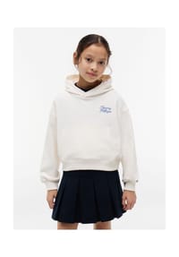 TOMMY HILFIGER - Hoodie, Rippbpündchen, für Kinder - YBH  WHITE