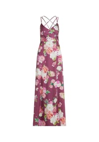 Vera Mont - Abendkleid mit V-Ausschnitt - Blue/Rosé