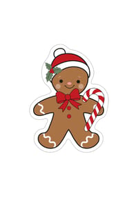 COFI - Gingerbread Man Dekokissen 40 cm Lebkuchenmann Formkissen aus - Transparent