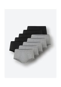 Witt - Slip - 5x grau-meliert + 5x schwarz