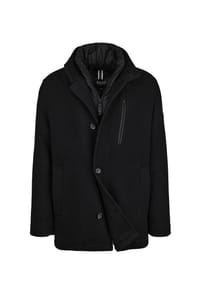DIGEL - Modern Fit Langjacke Durham in Schwarz - Schwarz