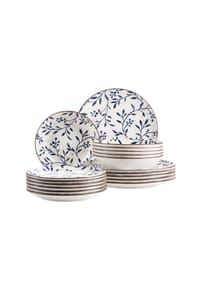 MÄSER Teller Set, Porzellan Olive - Olive - blau